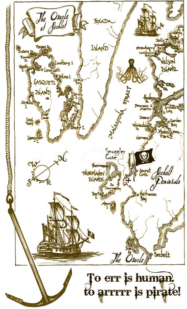 Blog - Pirates, Sechelt Map