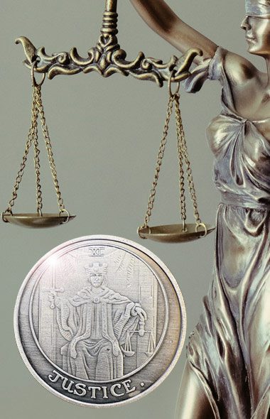 Justice Tarot Coin